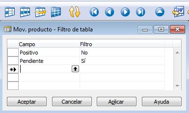 Artículo Movimientos de producto - Filtro en negativo - inventario negativo en Dynamics NAV Artículo Movimientos de producto - Filtro en negativo - inventario negativo en Dynamics NAV