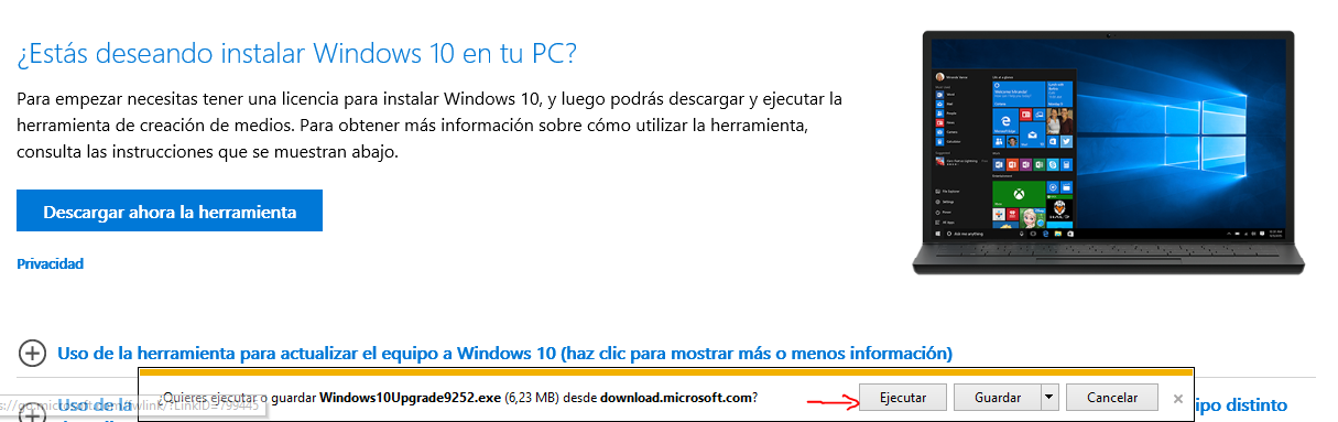 Actualizar a Windows 10 Fall Creators Update sin esperar