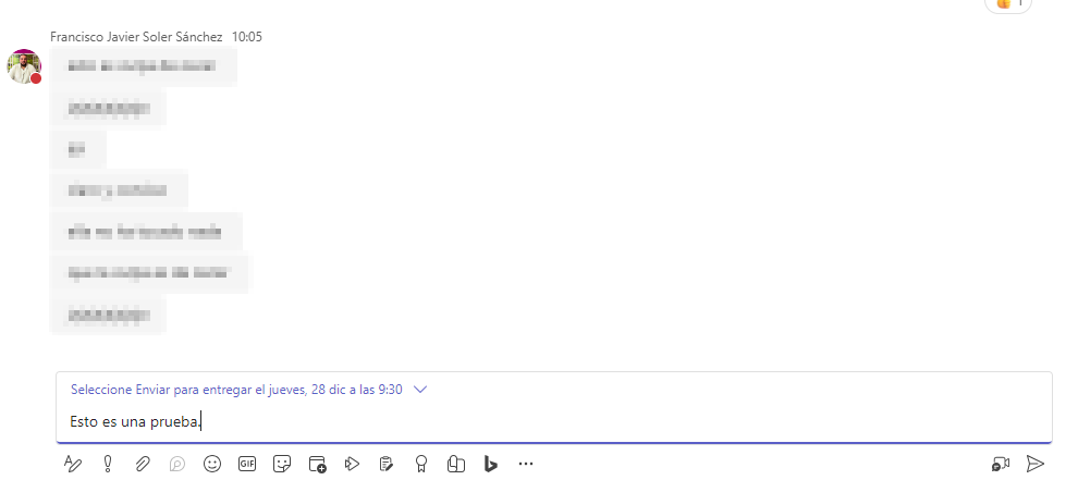 Píldora para Usuarios de Microsoft 365: mensajes programados con Teams