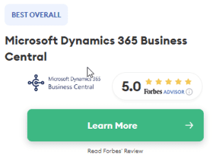Forbes, respaldando a Microsoft Dynamics Business Central como el mejor ERP para 2024.