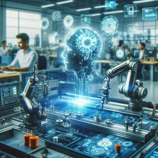 Persona utilizando un producto de Microsoft potenciado por inteligencia artificial