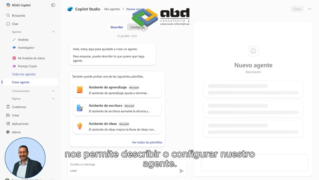 crear un agente de Microsoft Copilot