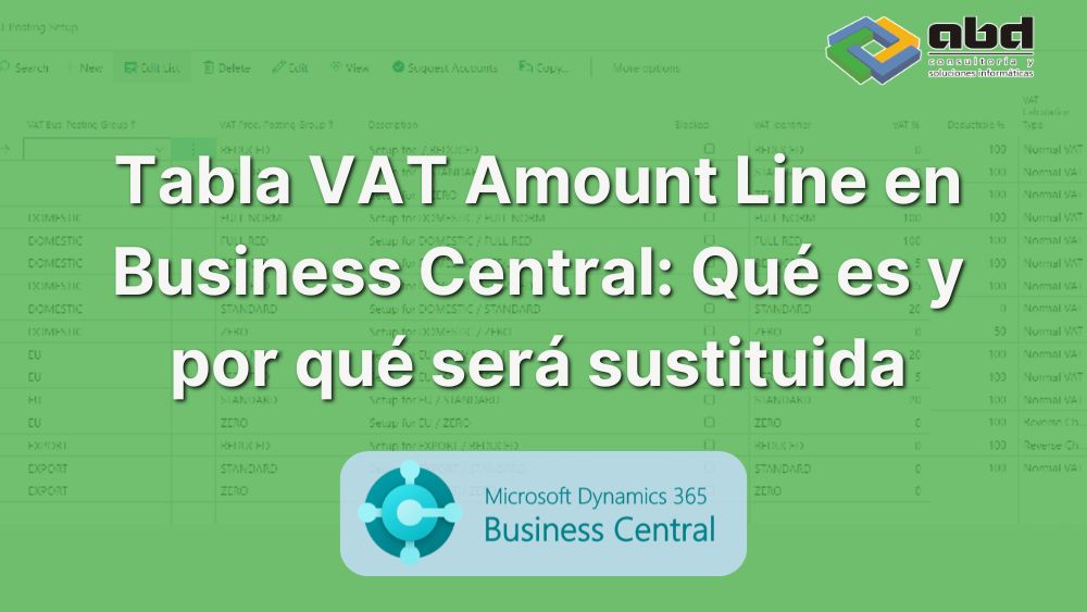 tabla VAT Amount Line en Business Central
