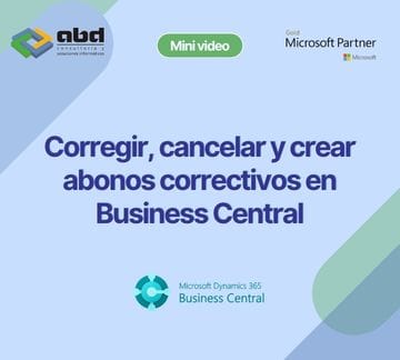 Corregir, cancelar y crear abonos en Business Central