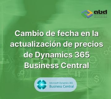 Cambio de fecha actualización precios Business Central