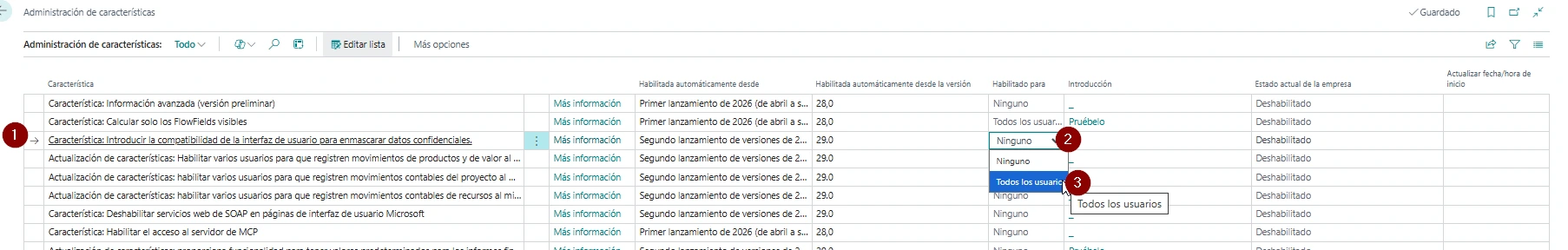 ocultar datos confidenciales en Business Central