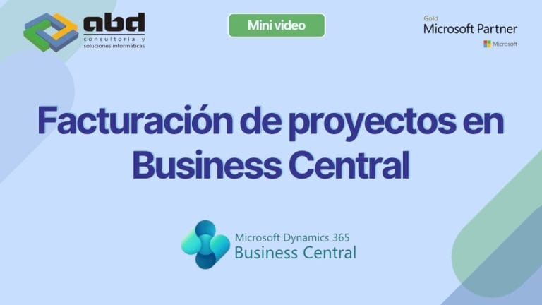facturación de proyectos en Business Central
