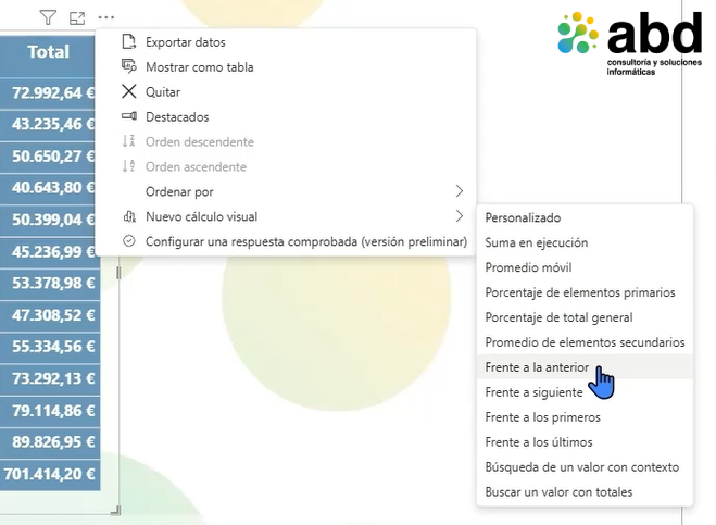 nuevo cálculo visual