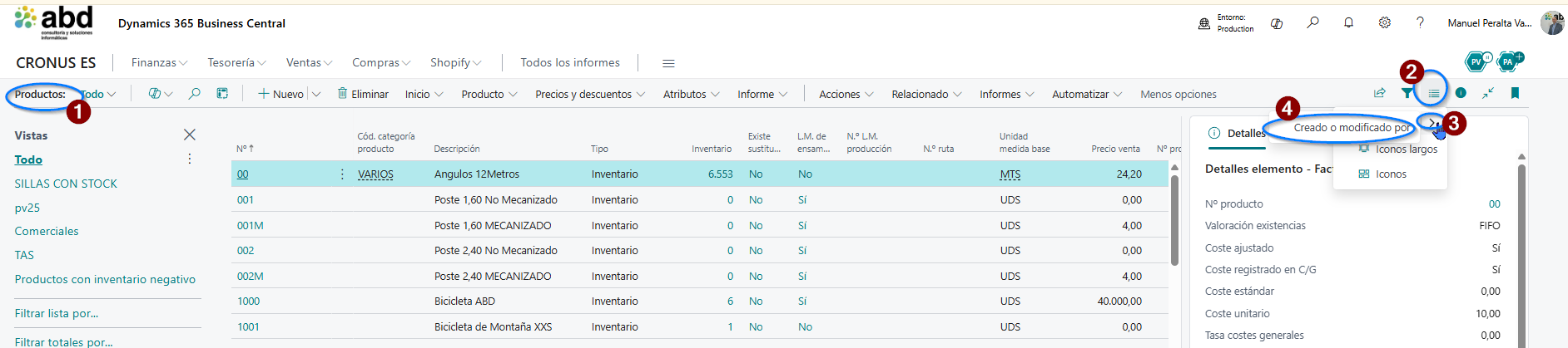 avatares Business Central
