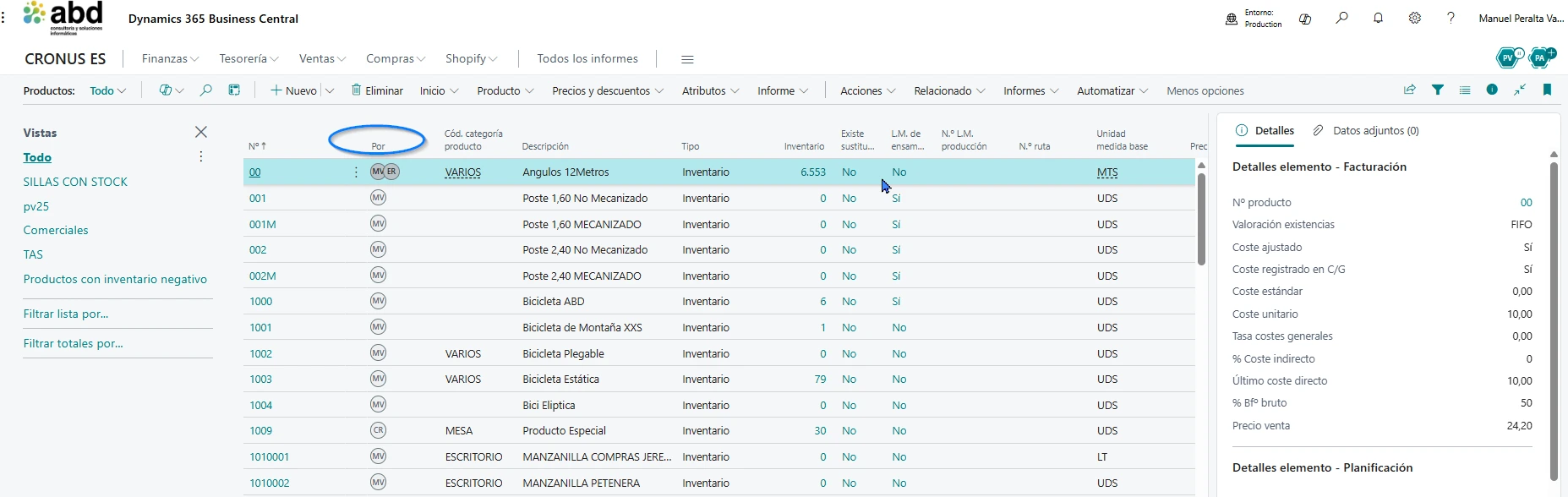 avatares Business Central