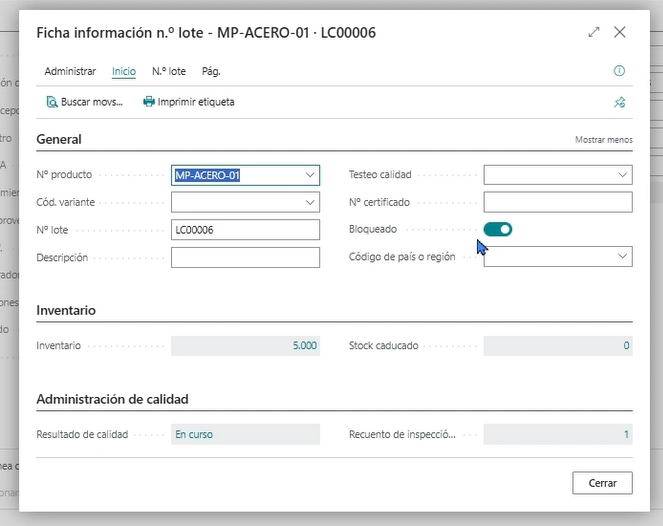 ¿Por qué se bloquea el lote?